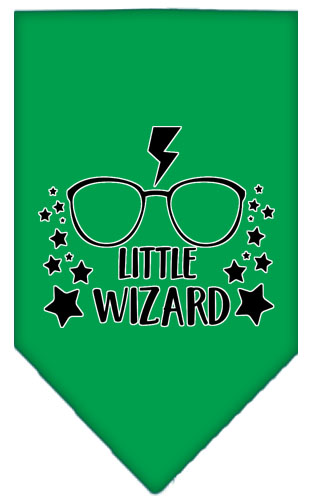 Little Wizard Screen Print Bandana Emerald Green Small